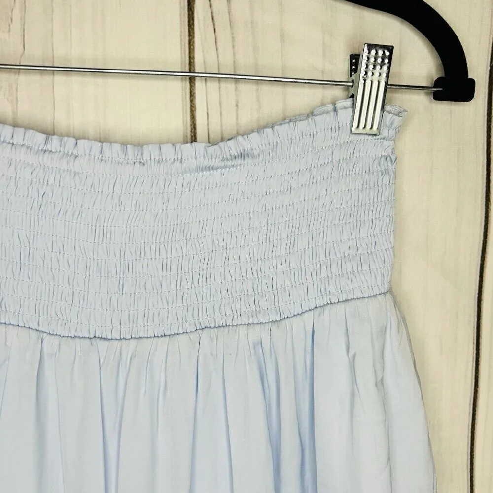 Pants Store High Waist Elastic Band Light Blue Swing Shorts Size S